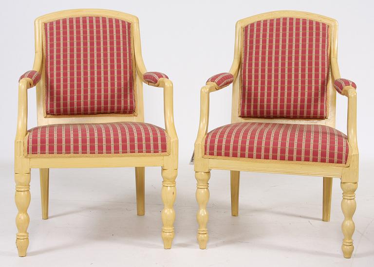 KARMSTOLAR, ett par, 1800-tal.