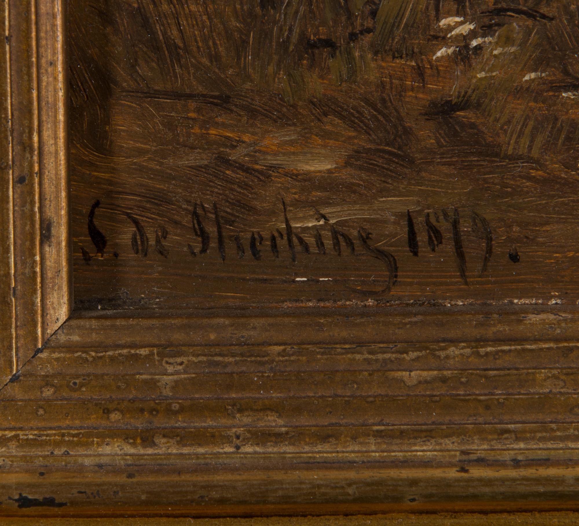 OIDENTIFIERAD KONSTNÄR, olja på skiva, signerad och daterad 1849.