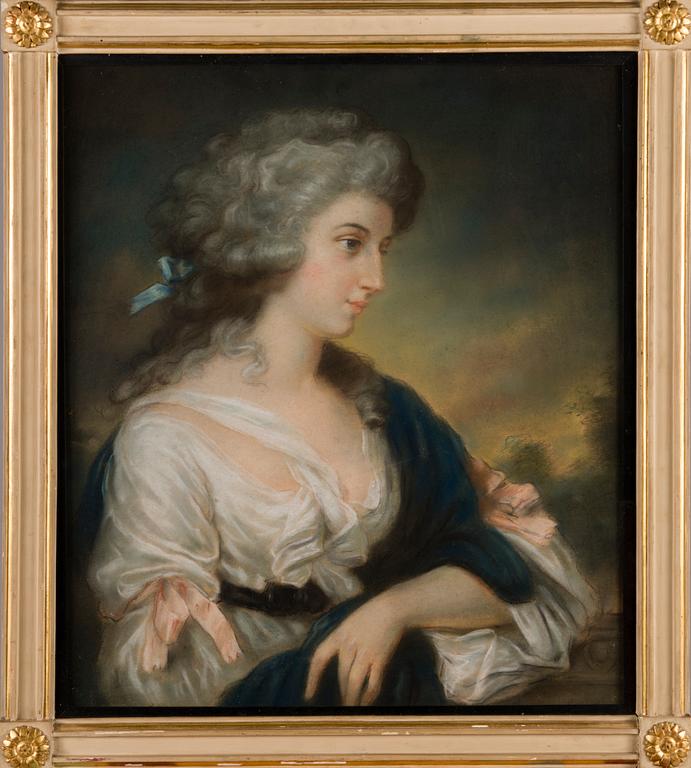 OKÄND KONSTNÄR, 1800-TAL. DAMPORTRÄTT.