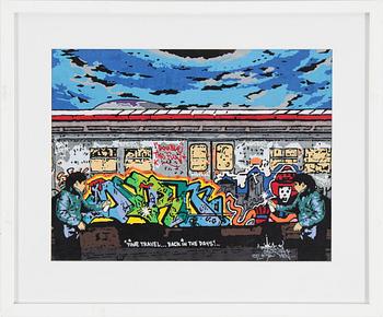 DURO, "Time Travel...Back in the days", feltpen, signed. Dated -05.