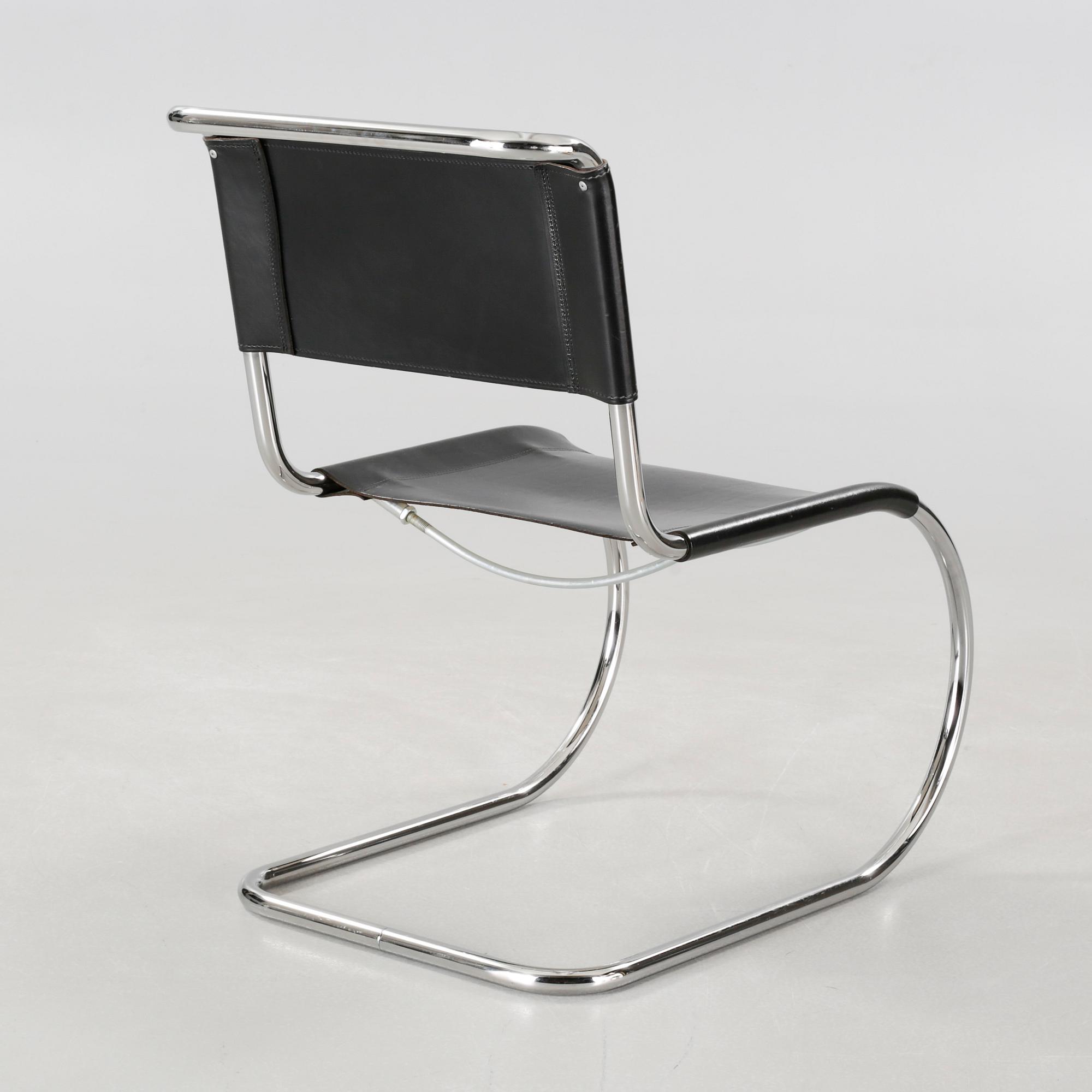 A "MR-10" chair, designed by Ludwig Mies van der Rohe for Thonet, late 20th century.