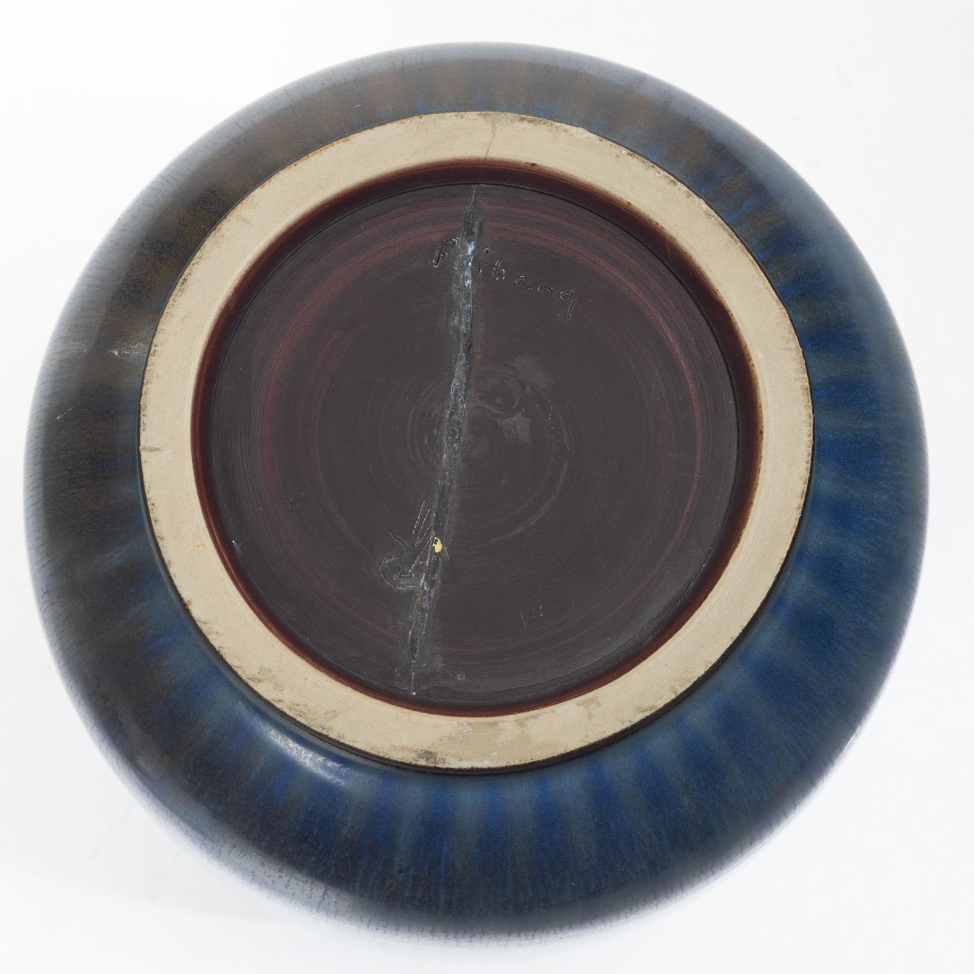 Berndt Friberg, a stoneware vase, Gustavsberg Studio, 1958.