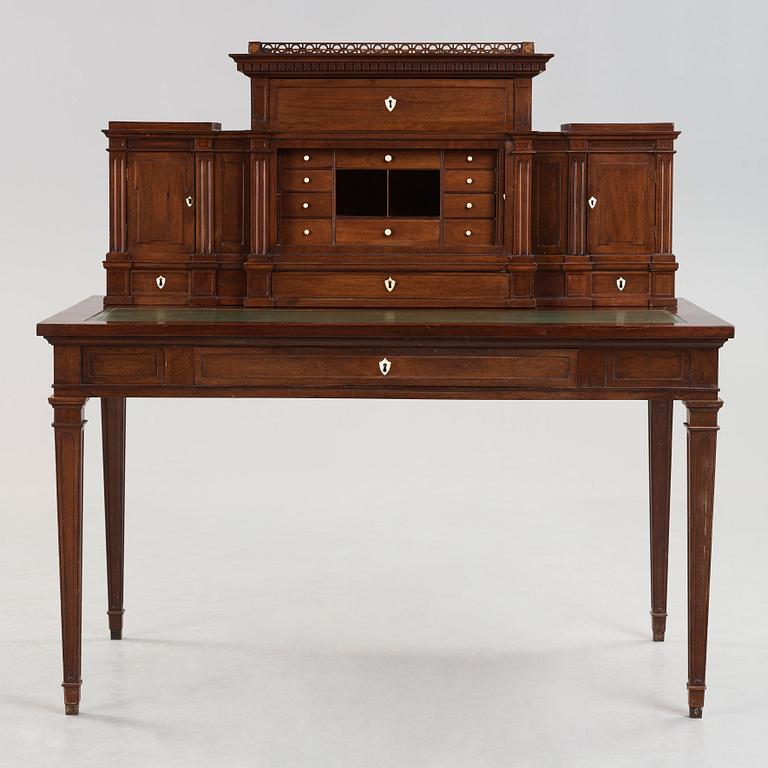 The masterpiece by Niclas Engelstedt master in Stockholm 1800-1818, a late Gustavian writing desk.