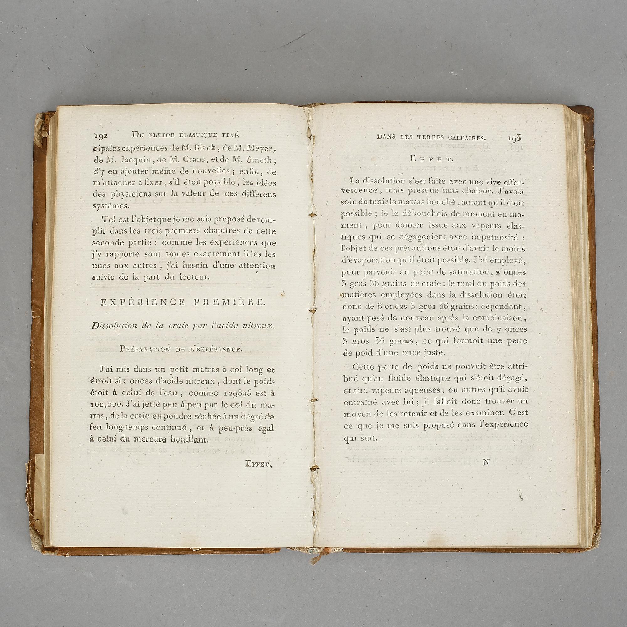 ANTOINE LAURENT LAVOSIER (1743-94), Opuscules physiques et chimique, Deterville, Paris 1801.