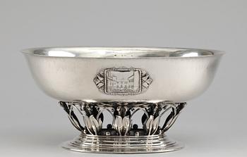 A Georg Jensen centerpiece, Copenhagen 1919-21, Swedish importmarks.