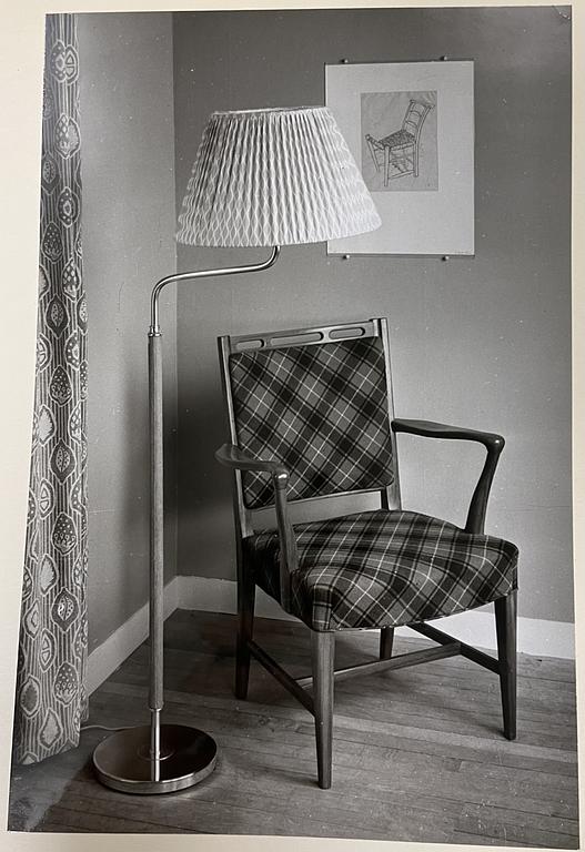 Bertil Brisborg, a model "31644" floor lamp, Nordiska Kompaniet, 1940's.
