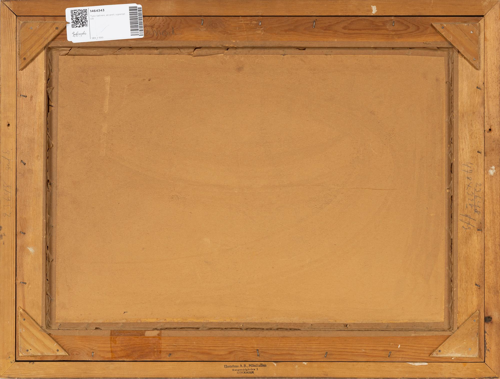 Tyko Sallinen, watercolour, signed.