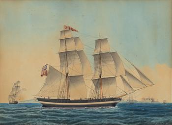 Jacob Petersen Brig "Adelaide" of London (Capt James Libbald) off Helsingør.