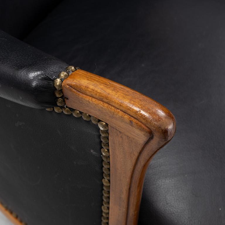Carl Malmsten, a mahogany 'Vår Fru' armchair, Bodafors, 1964.
