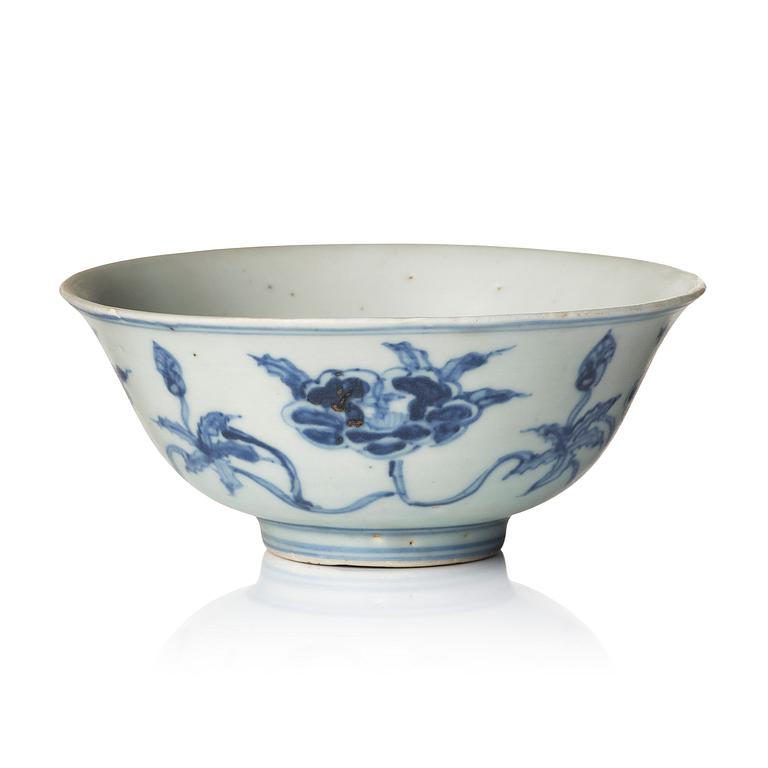 A blue and white bowl, Ming dynasty (1368-1644).