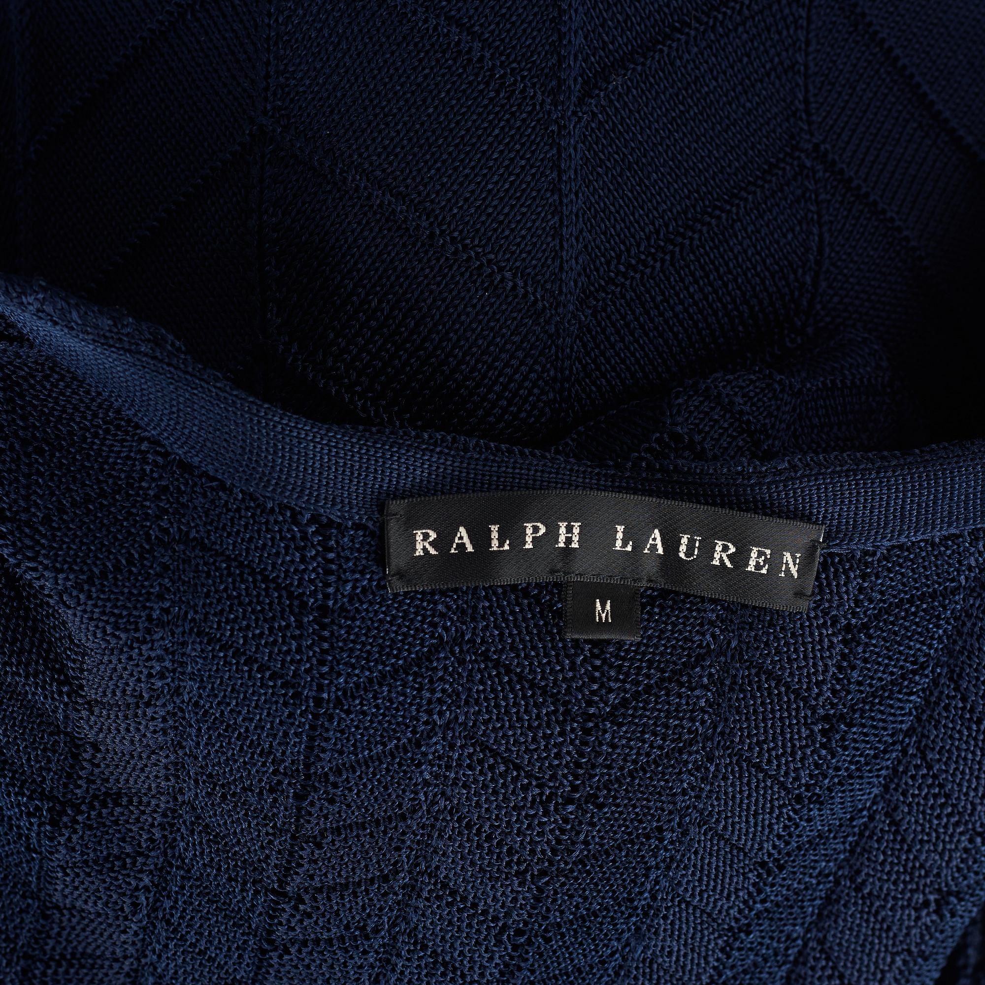 A knitten dress with long cardigan by Ralph Lauren.