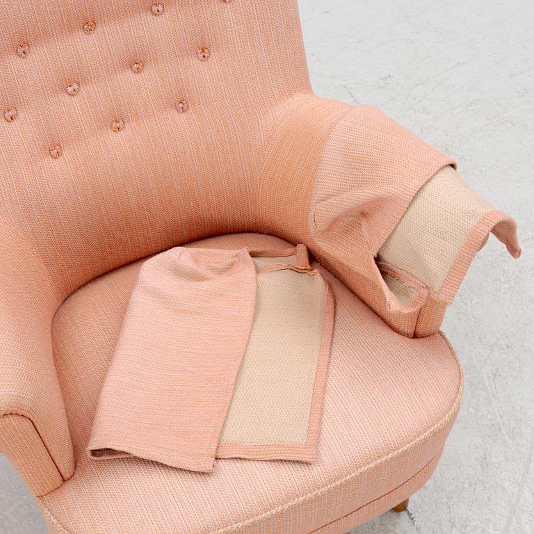 Carl Malmsten, fåtölj, "Hemmakväll", OH Sjögren, Tranås, 1900-talets senare del.1900-talets andra hälft.