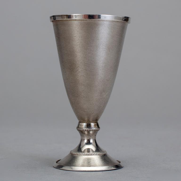 SPRITGLAS, 6 st, silverhalt 875, Sovjetunionen, 1950-tal. Vikt ca 197 g.