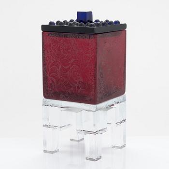 Markku Salo, glasskulptur, sign. Markku Salo/TT Nuutajärvi 1989.