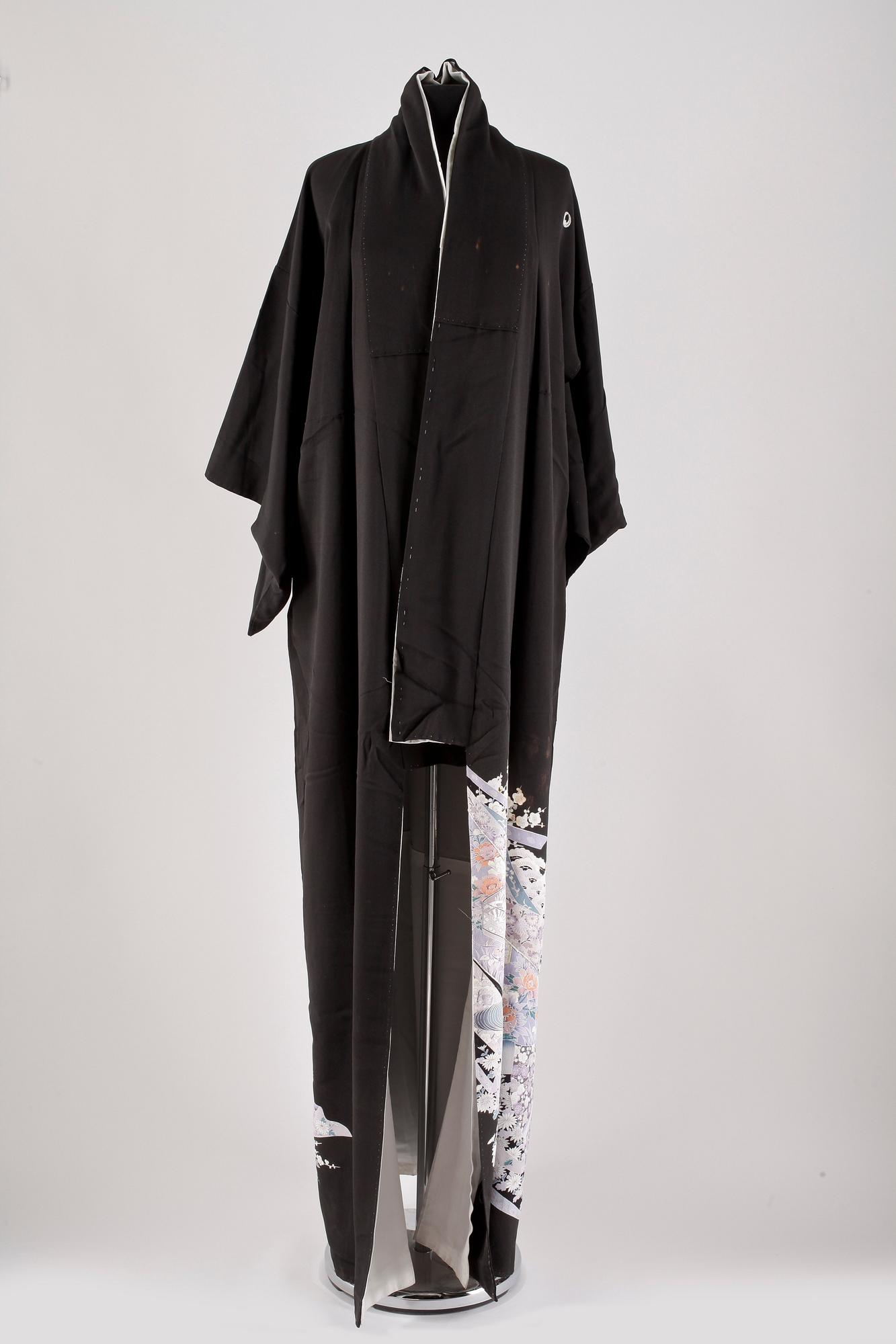 KIMONO OCH JACKA, 4 delar, siden, 1900-tal.