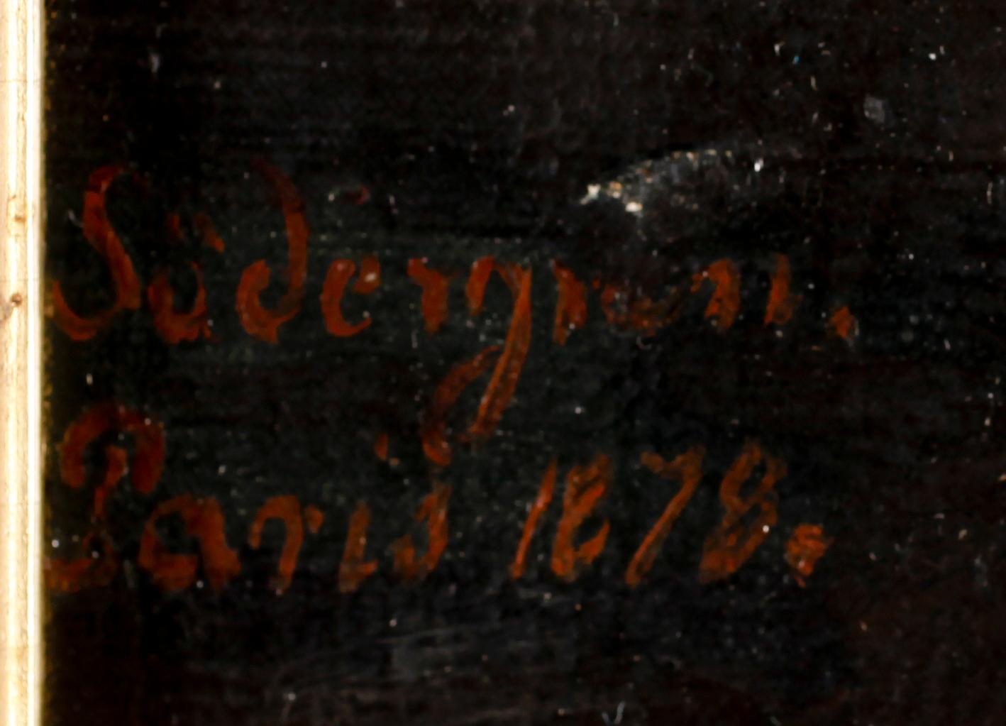 SOPHIE SÖDERGREN, olja på duk, signerad Paris 1878.