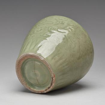 A celadon jar, Ming dynasty (1368-1644).