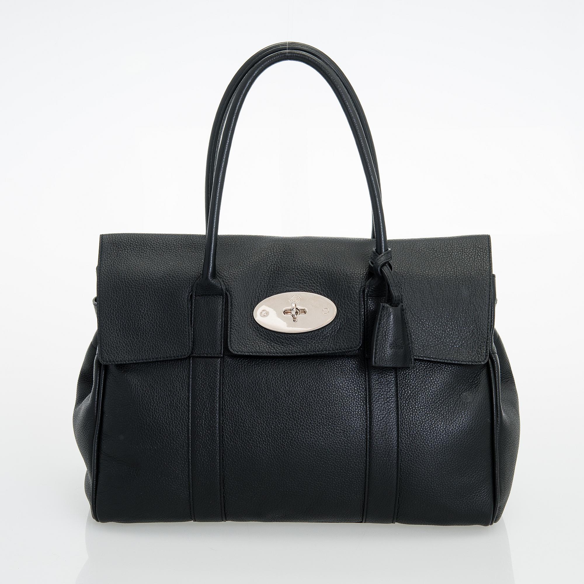 Mulberry, a black leather 'Bayswater' handbag.