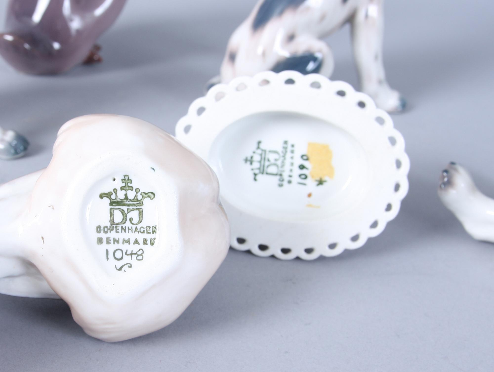 FIGURINER, 6 st, porslin, Dahl Jensen, Köpenhamn.