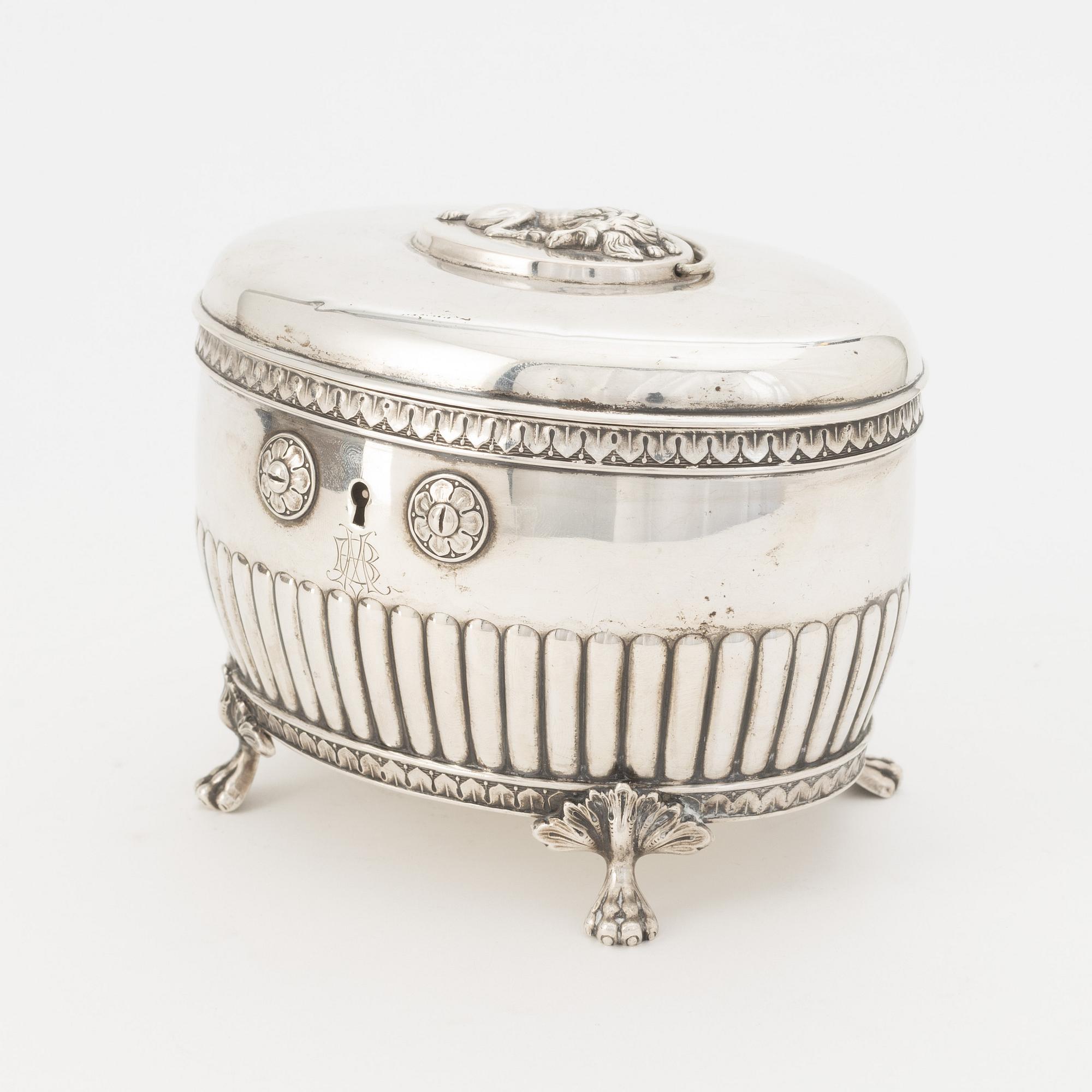 Sockerskrin, silver, gustaviansk stil, Norrköping 1916.