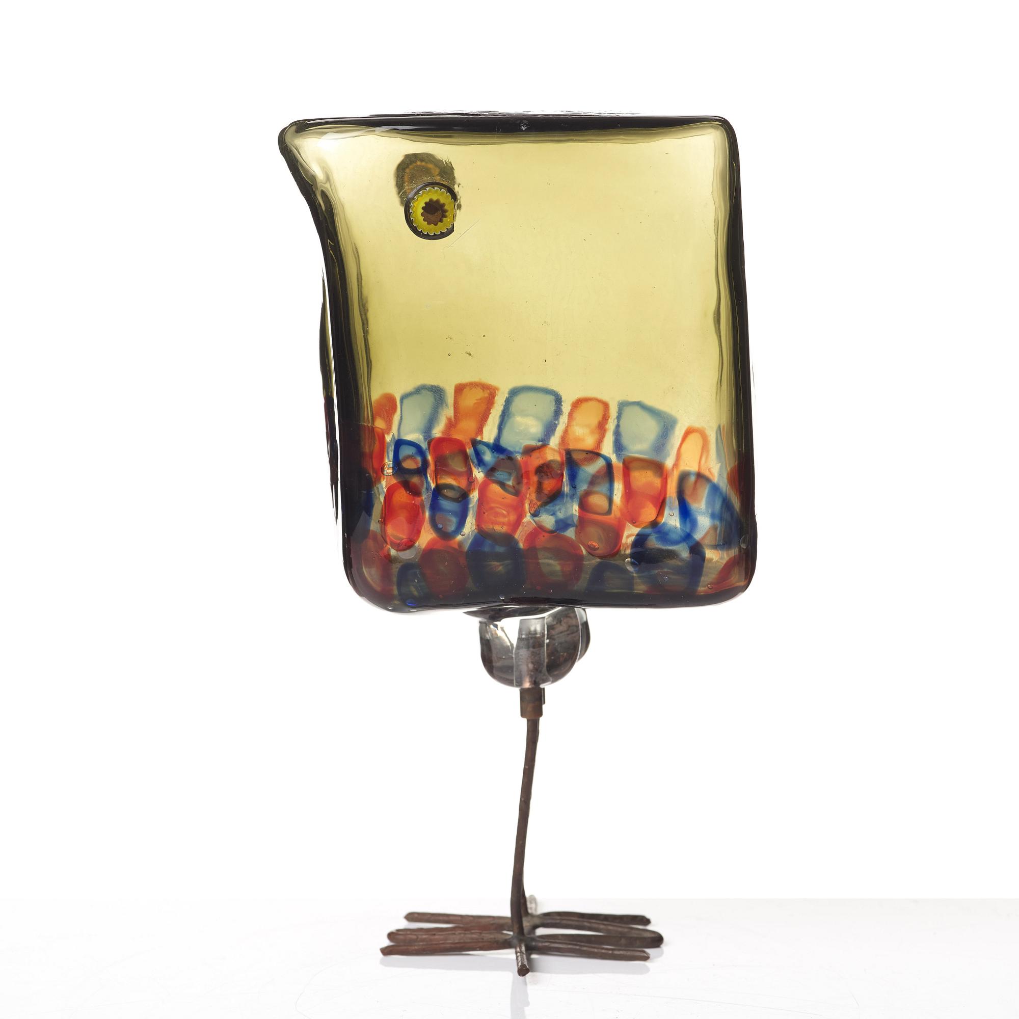 Alessandro Pianon, a "Pulcino" glass sculpture of a bird, Vistosi, Italy 1960's, model S191.