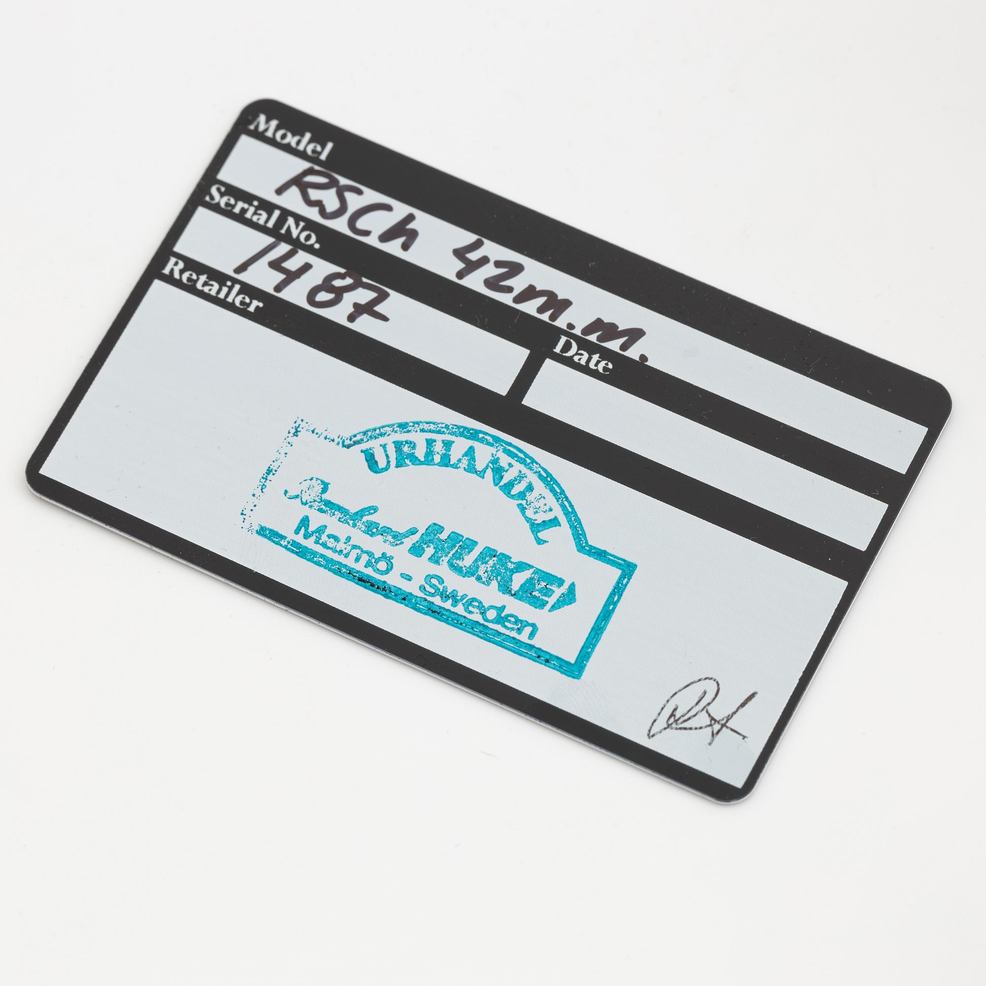 Sjöö Sandström, Royal Steel, chronograph, wristwatch, 42 mm.