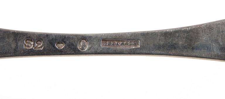 PARTI SKEDAR, 6 st, silver, Sverige, 1700-1800-tal. Ca 260 gr.