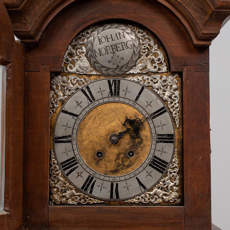 A Swedish long case clock, second half of the 18th century.