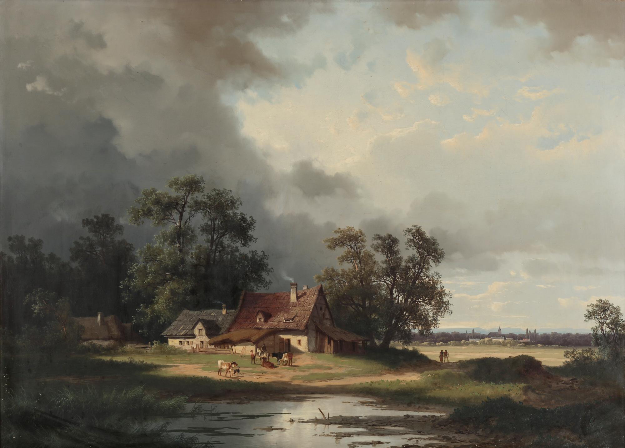 ANDREAS JUUEL, tillskriven, olja på duk.