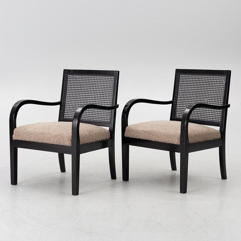A pair of armchairs, Svenska Möbelfabrikerna in Bodafors, first half of the 20th century.