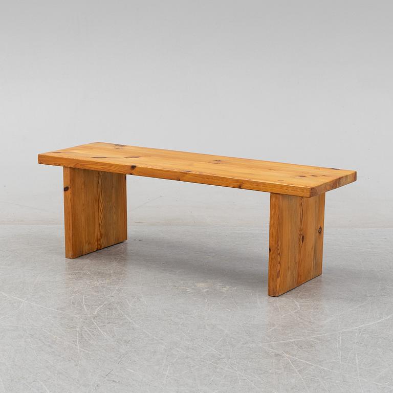 A pine bench or coffee table, 1970s.
