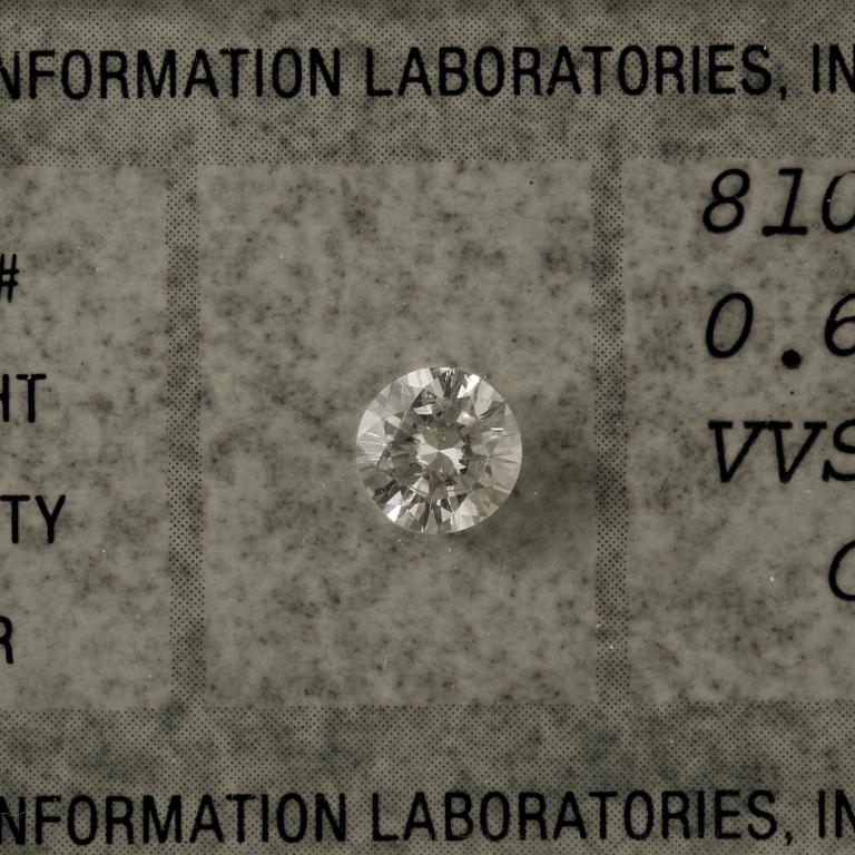 BRILJANTSLIPAD DIAMANT, oinfattad, ca0.68ct.