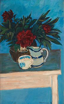 697. Axel Nilsson, Still Life with Red Peonies.
