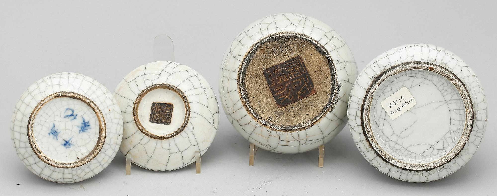 PARTI PORSLIN, 4 delar. Kina, 1900-tal.