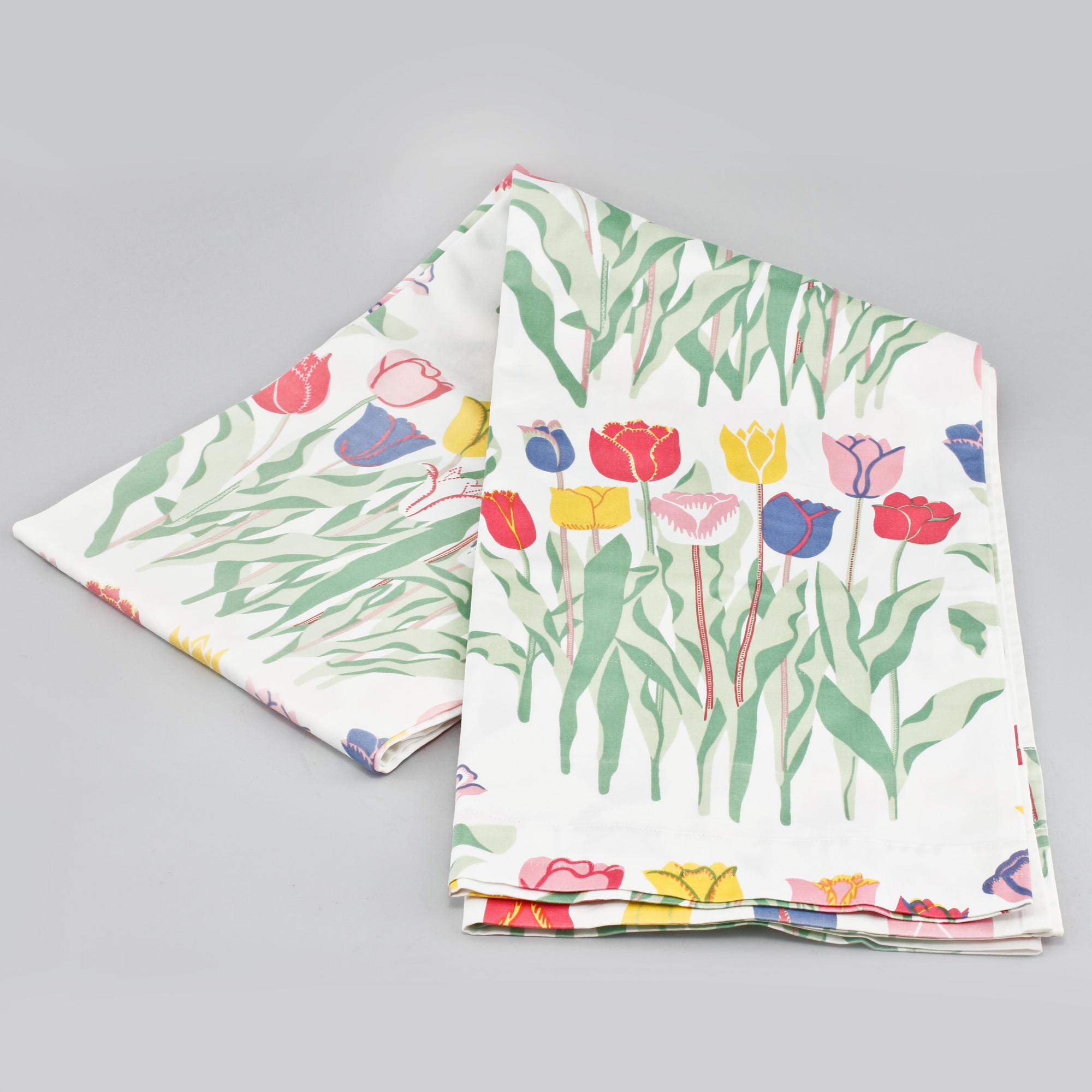 GARDINER, ett par, "Tulpan", Josef Frank, firma Svenskt Tenn, 1900-talets fjärde kvartal.
