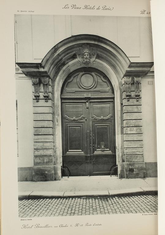 MAPPAR, 10 vol, J.VACQUIER, Les Vieux Hotels de Paris. Decorations Exterieures et Interieures.