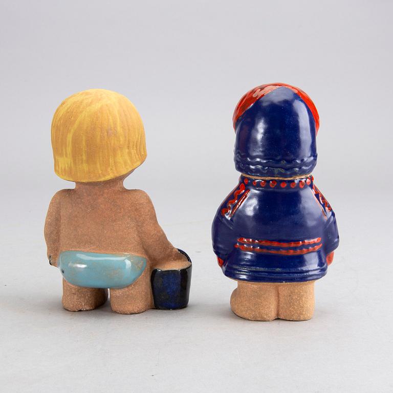 LISA LARSON, 6 stoneware figures, Gustavsberg Sweden.