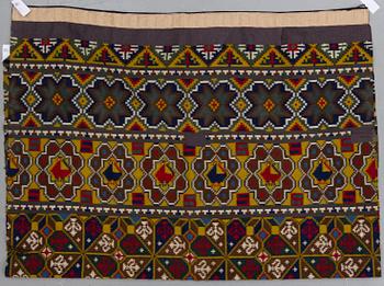 VÄVNAD, rölakan, allmoge, Skåne. 1800-talets andra hälft/omking år 1900. Ca 231x173 cm.