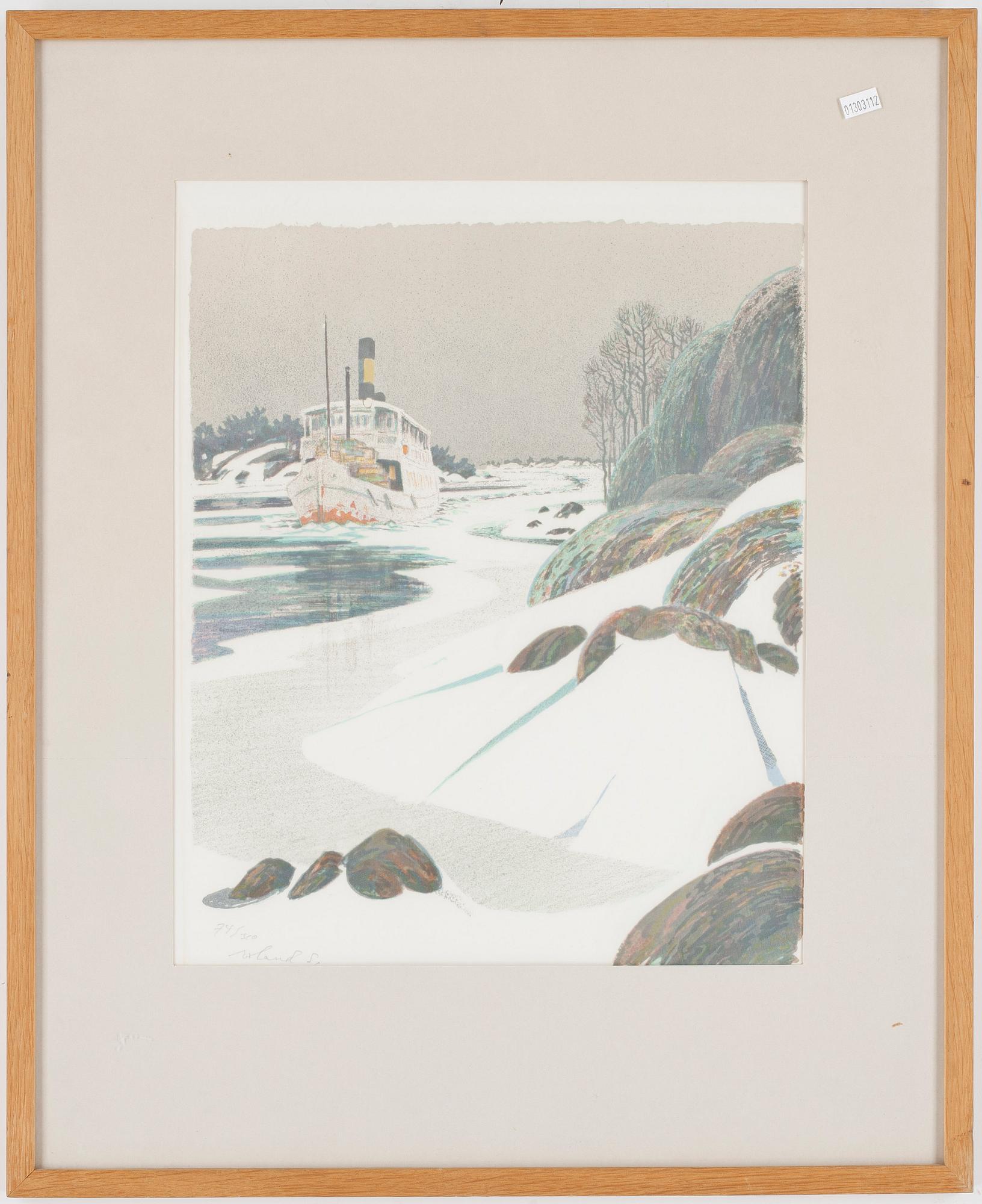 ROLAND SVENSSON, färglitografi, signerad och daterad 74/380.
