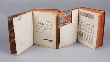 BÖCKER, 2 st, vol I-II, "Historia per Consules Descripta et in ..." M. Tullius Cicero, troligen 1600-tal.