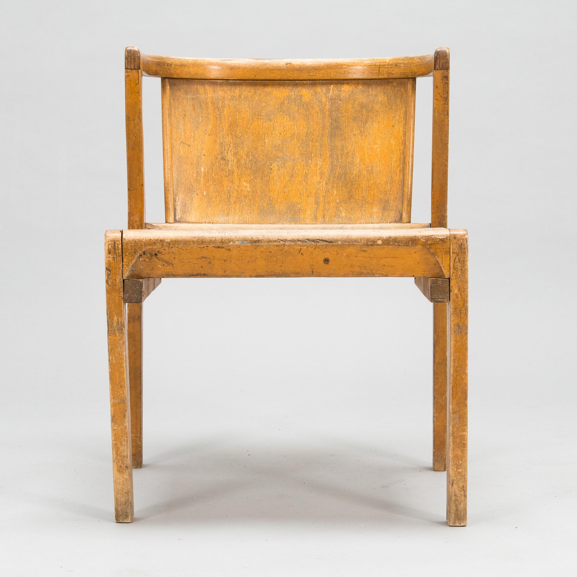 Alvar Aalto, nojatuoli, malli 2,  O.Y. Huonekalu- ja Rakennustyötehdas A.B. 1.