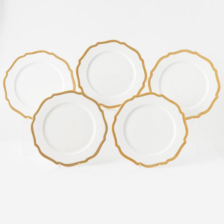 Karin Björquist, a group of five 'Nobel' bone china dishes, Rörstrand.