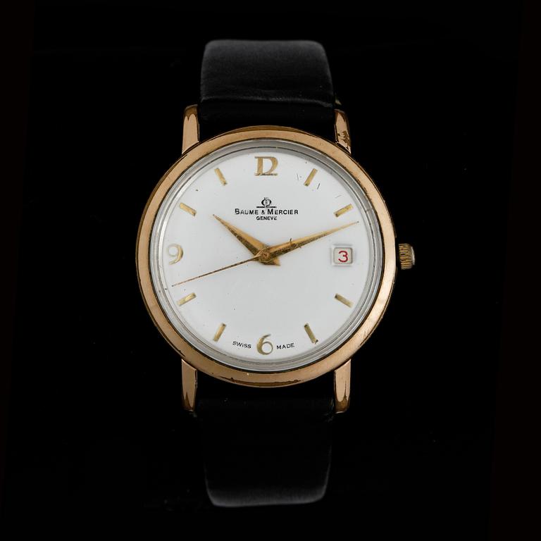 ARMBANDSUR, herr, Baume & Mercier, Automatic, doublé/stål, 1950-tal.