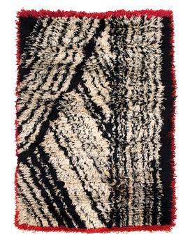 609. CARPET. "Zebra". Knotted pile. 172,5 x 115,5 cm. Viola Gråsten, NK Textilkammare.