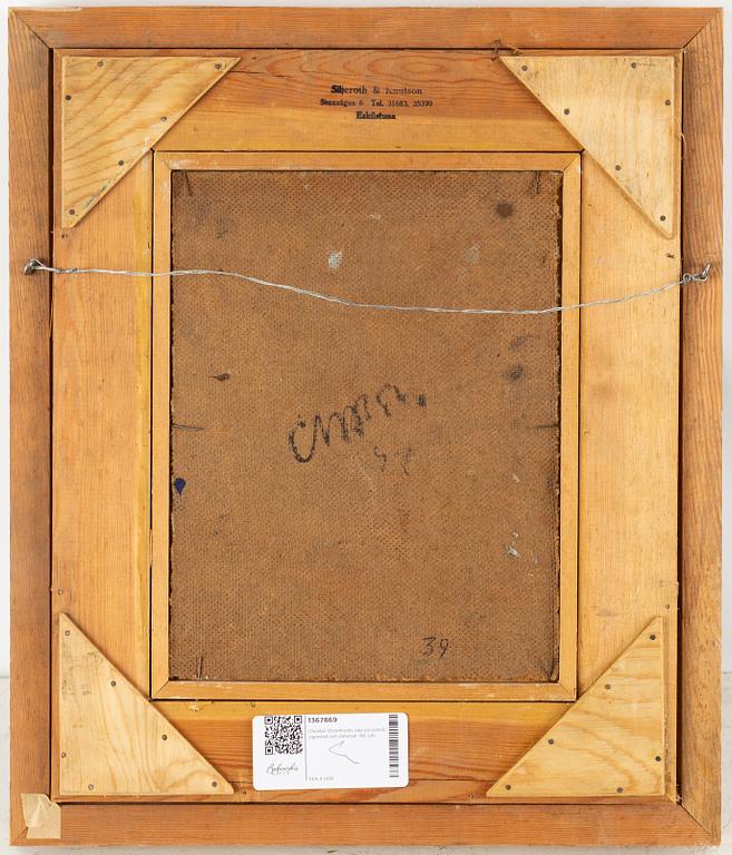 Christer Strömholm, olja på pannå, signerad och daterad -46.