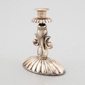 A silver candlestick, Swedish import marks, first half of the 20th Century.