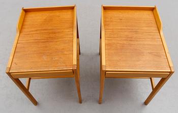 SÄNGBORD, 1 par, Bertil Fridhagen, Bodafors, 1900-talets mitt.