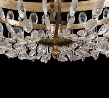 A late Gustavian circa 1800 five-light chandelier.