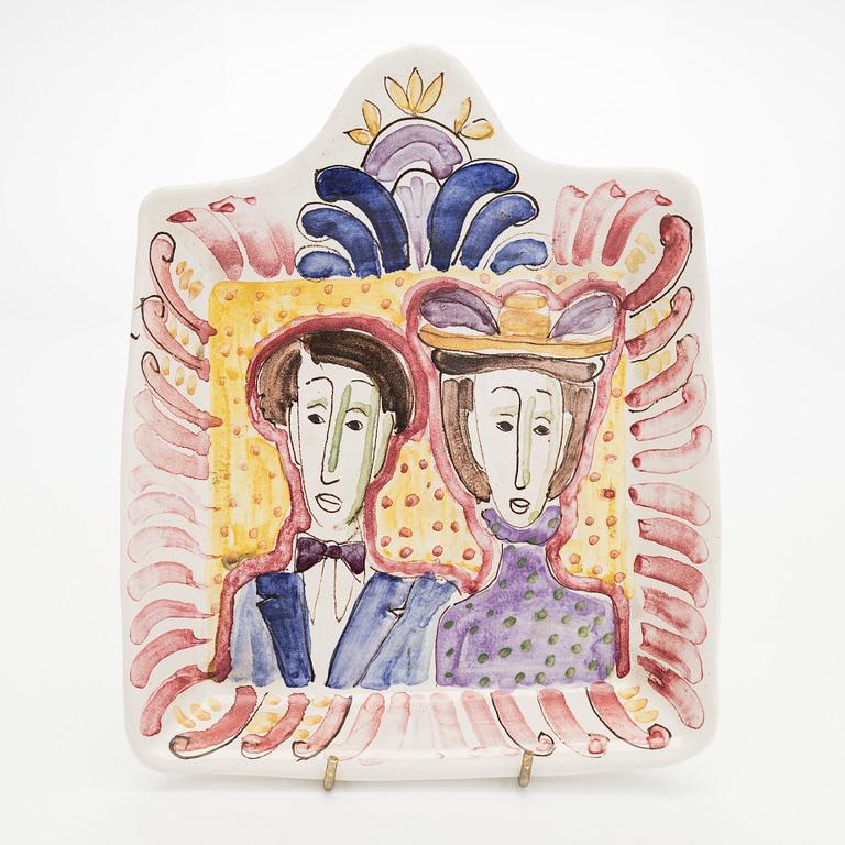 Birger Kaipiainen, a ceramic decoration dish, signed BK ARABIA.