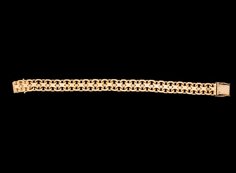 ARMLÄNK, 18 k guld, Boliden stämpel, Stockholm, 1946. Vikt ca 60 g.